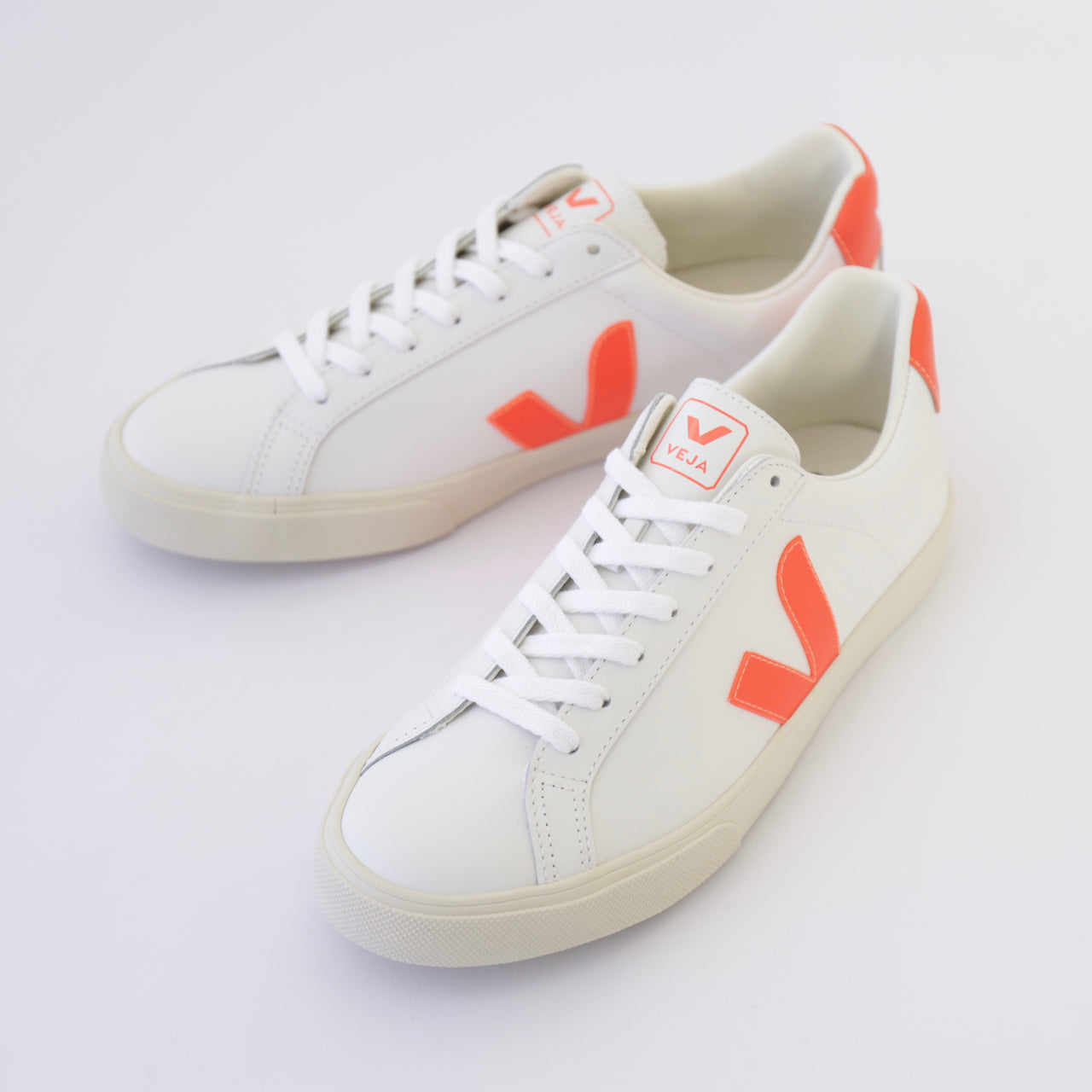 Esplar Logo Leather|Extra White Orange Fluo