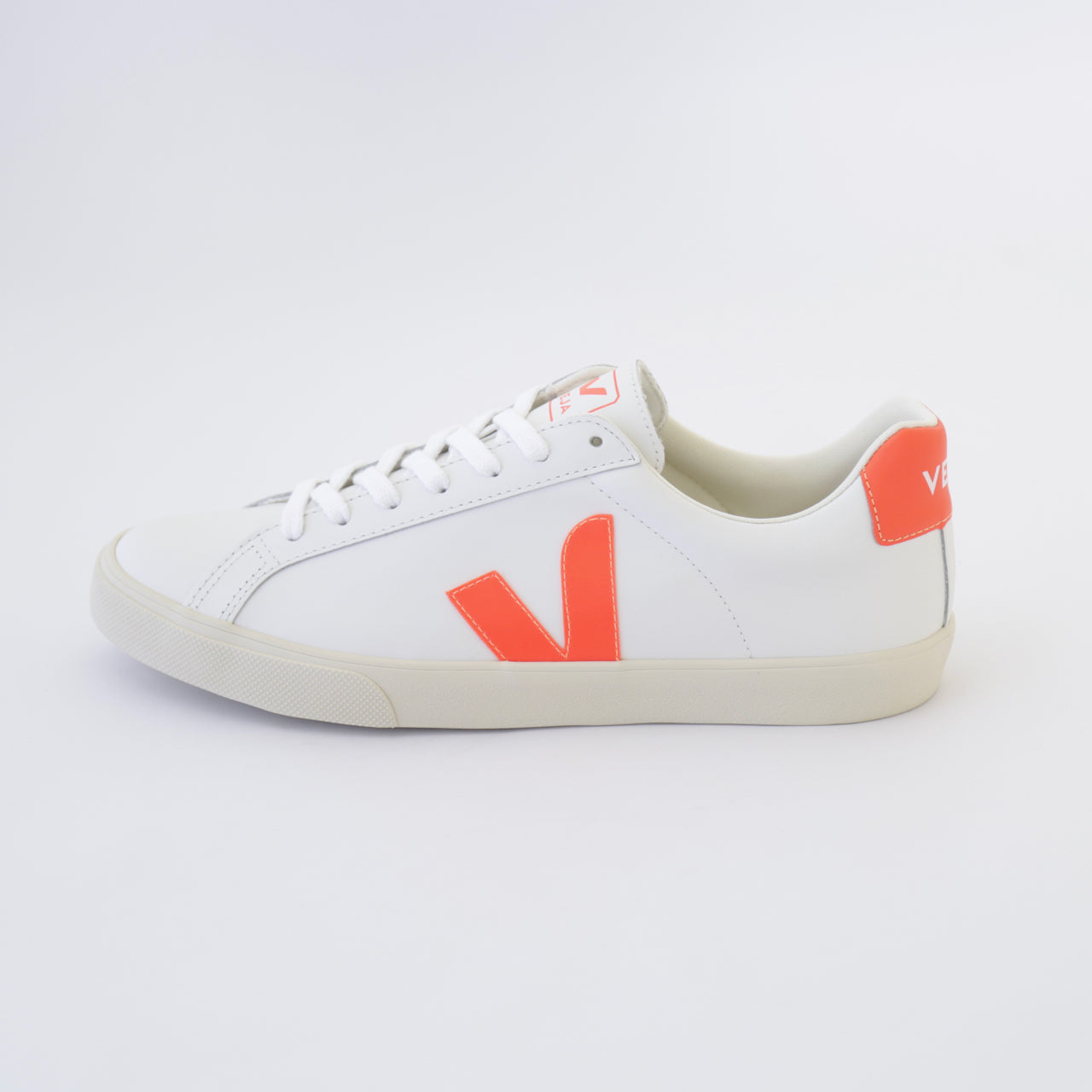 Esplar Logo Leather|Extra White Orange Fluo