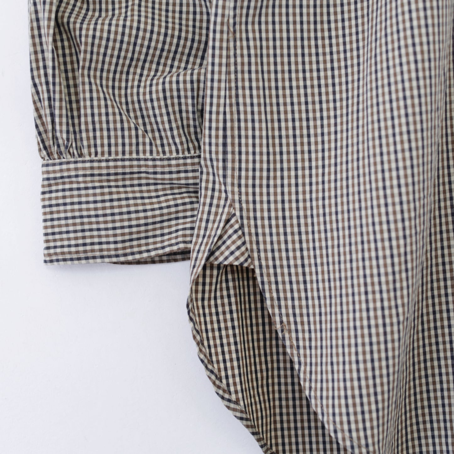 19 Century BD Shirt - Cotton Small Check｜Brown/Black