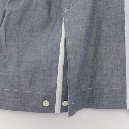 Bowling Shirt - Stripe Cotton Chambray｜Blue/White