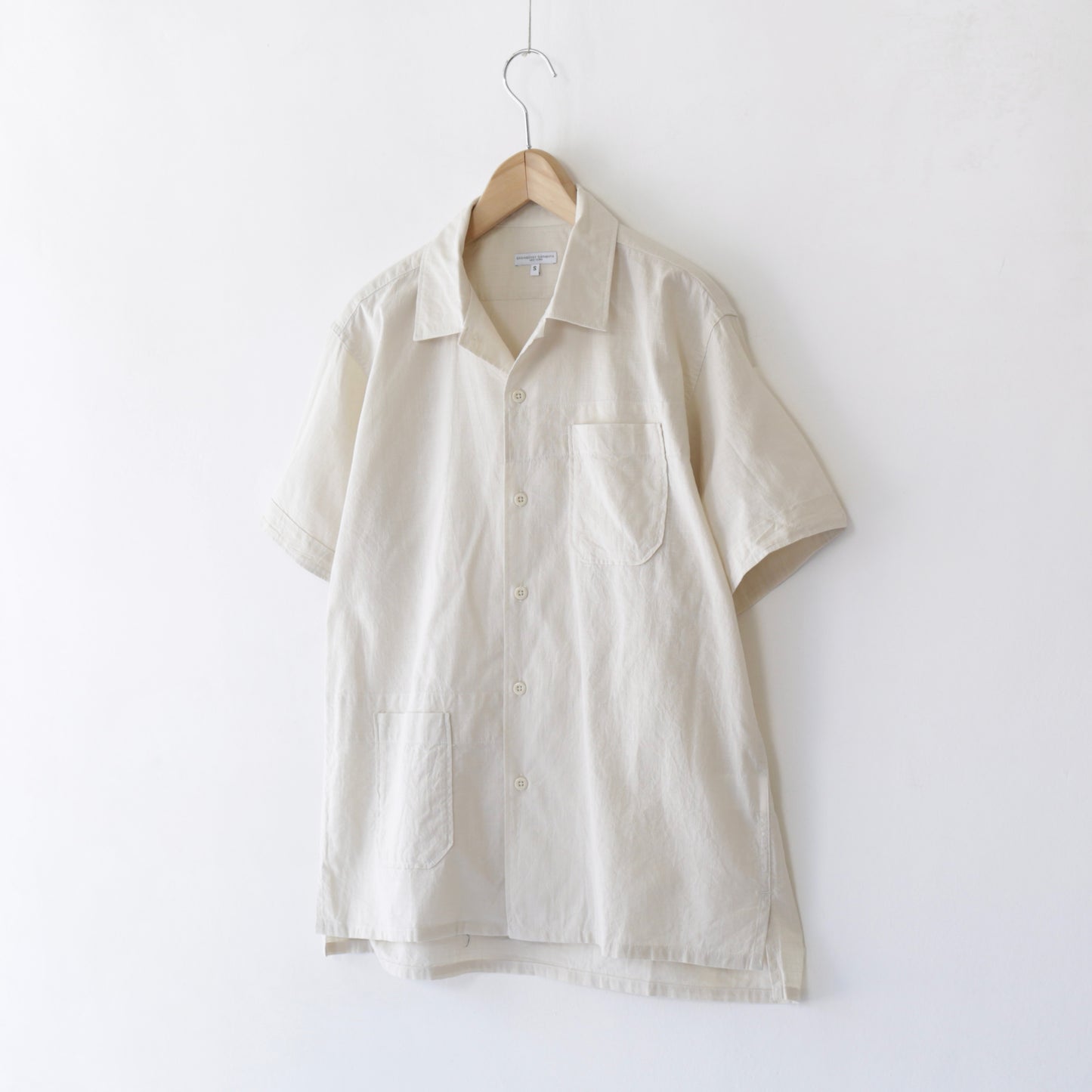 Camp shirt - Cotton Handkerchief｜Beige