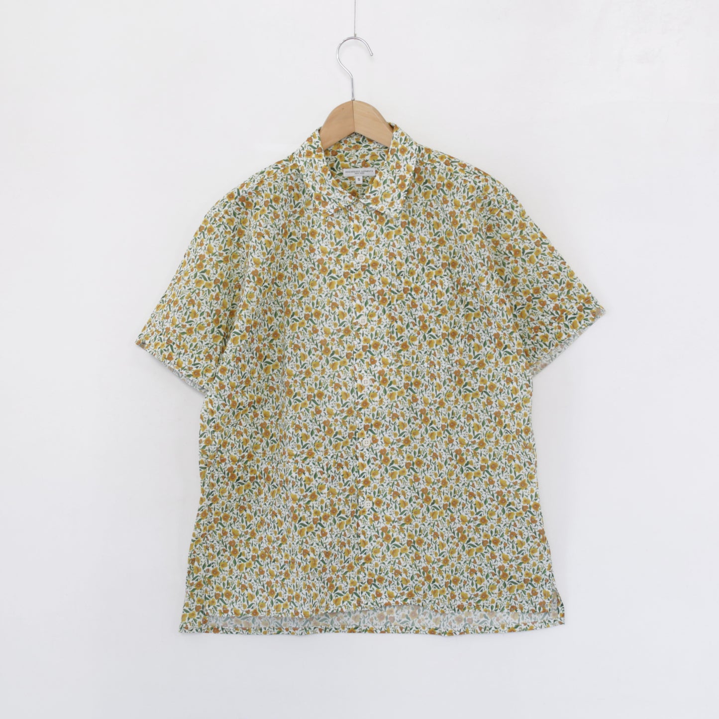 Camp Shirt - Small flower Cotton Lawn｜Yellow