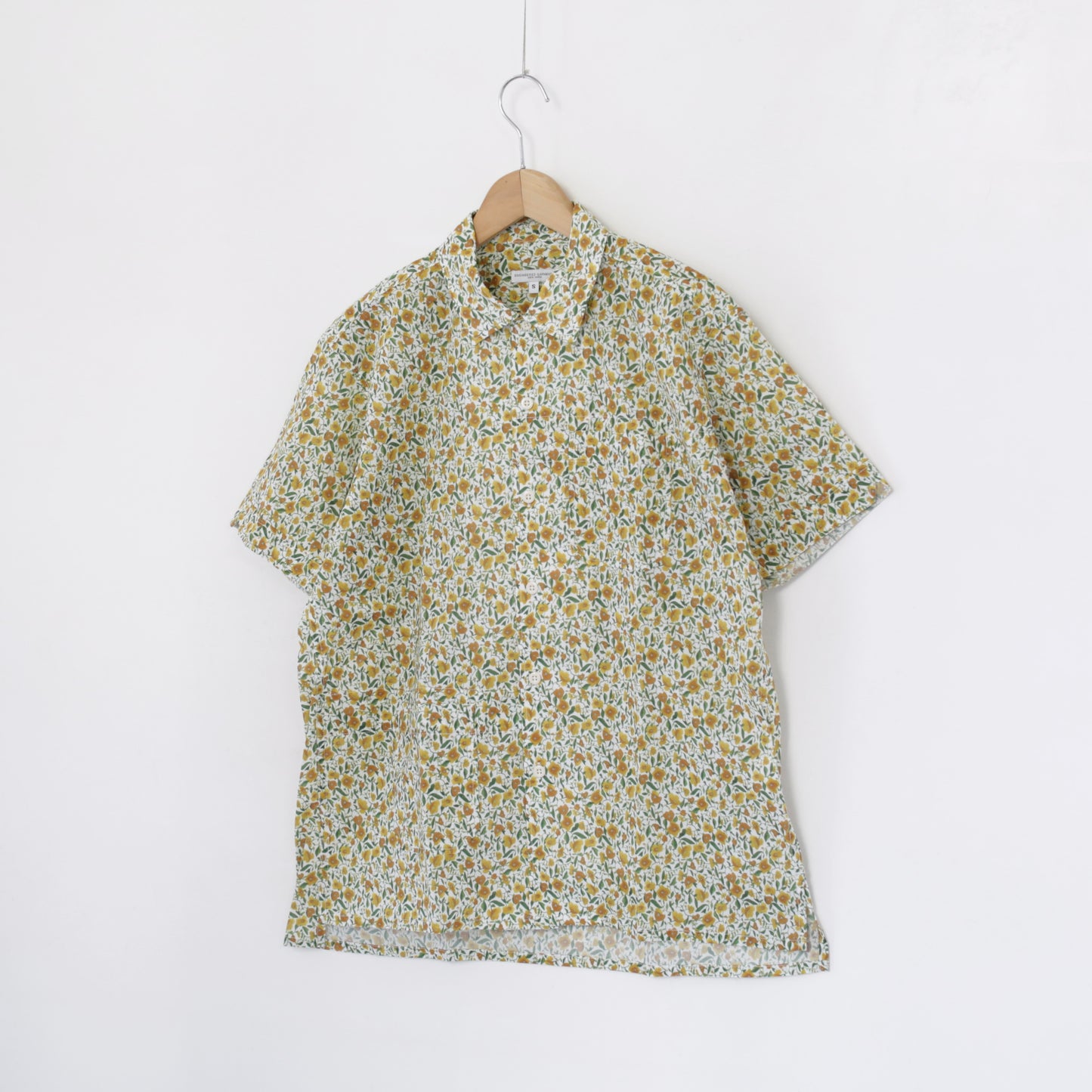 Camp Shirt - Small flower Cotton Lawn｜Yellow