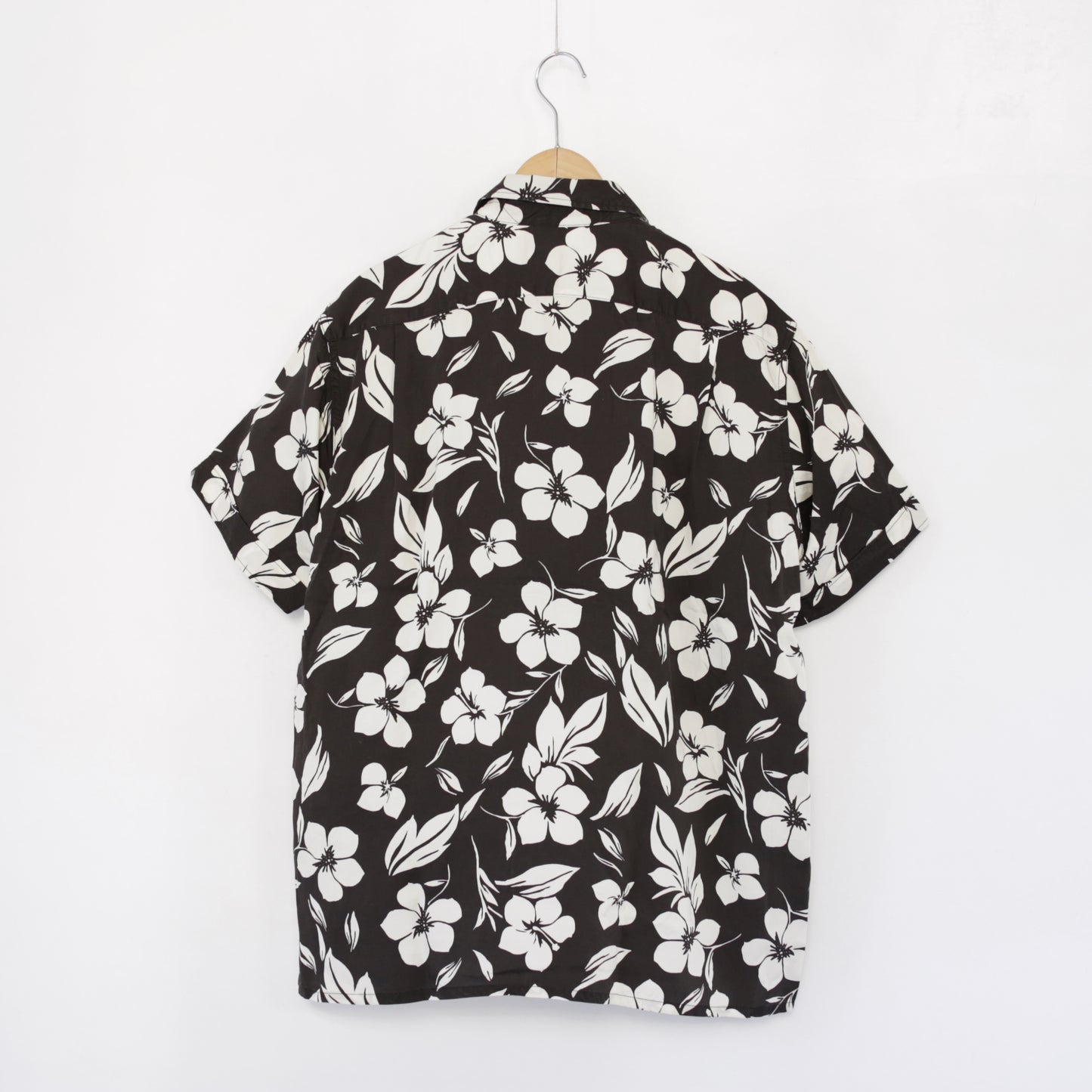 Camp Shirt - Tencel floral Print｜Black/Natural