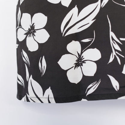 Camp Shirt - Tencel floral Print｜Black/Natural