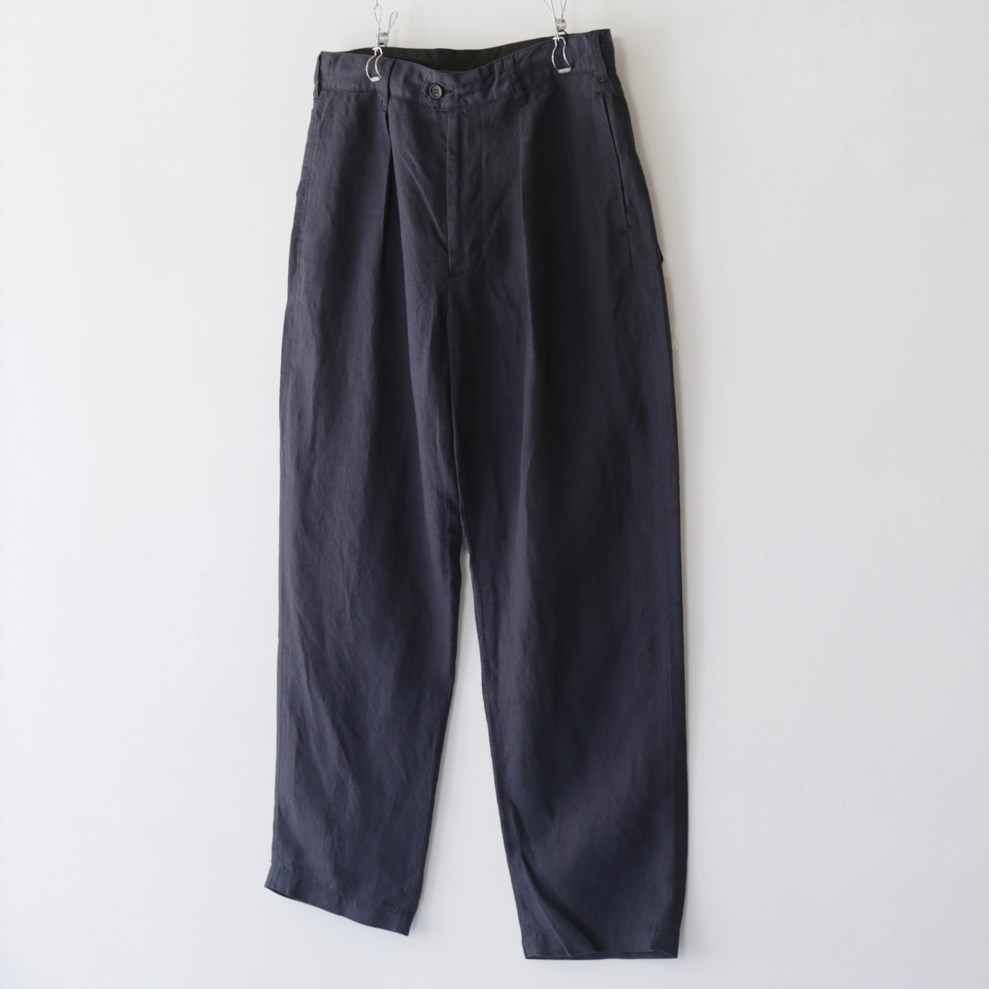 Carlyle Pant - Linen Twill｜Navy – everly