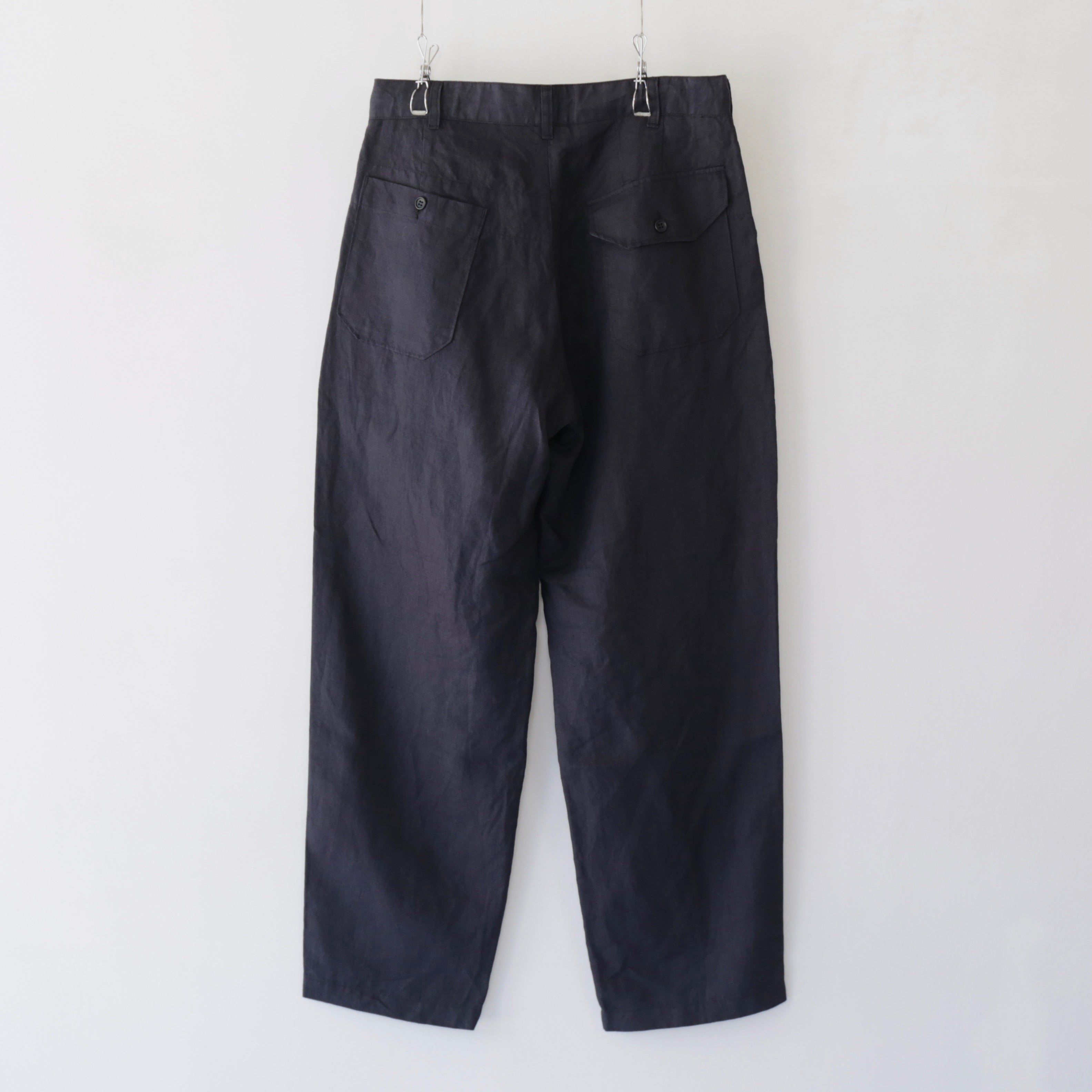 Carlyle Pant - Linen Twill｜Navy – everly