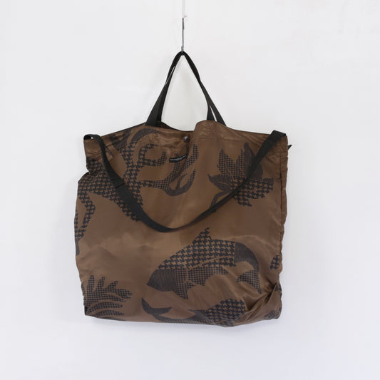 Carry All Tote - Animal Print Polyester Pilot Twill ｜Brown