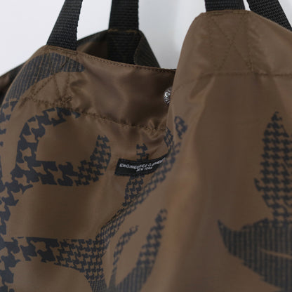 Carry All Tote - Animal Print Polyester Pilot Twill ｜Brown