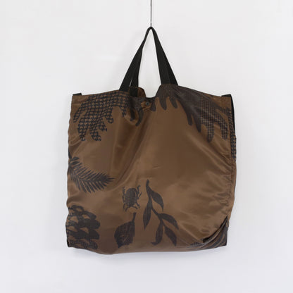 Carry All Tote - Animal Print Polyester Pilot Twill ｜Brown