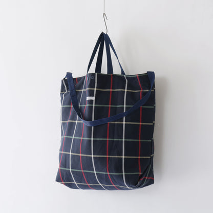 Carry All Tote - Cotton Windowpane｜Navy