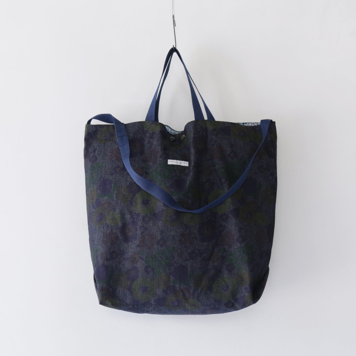 Carry All Tote - Floral Print Denim ｜Indigo