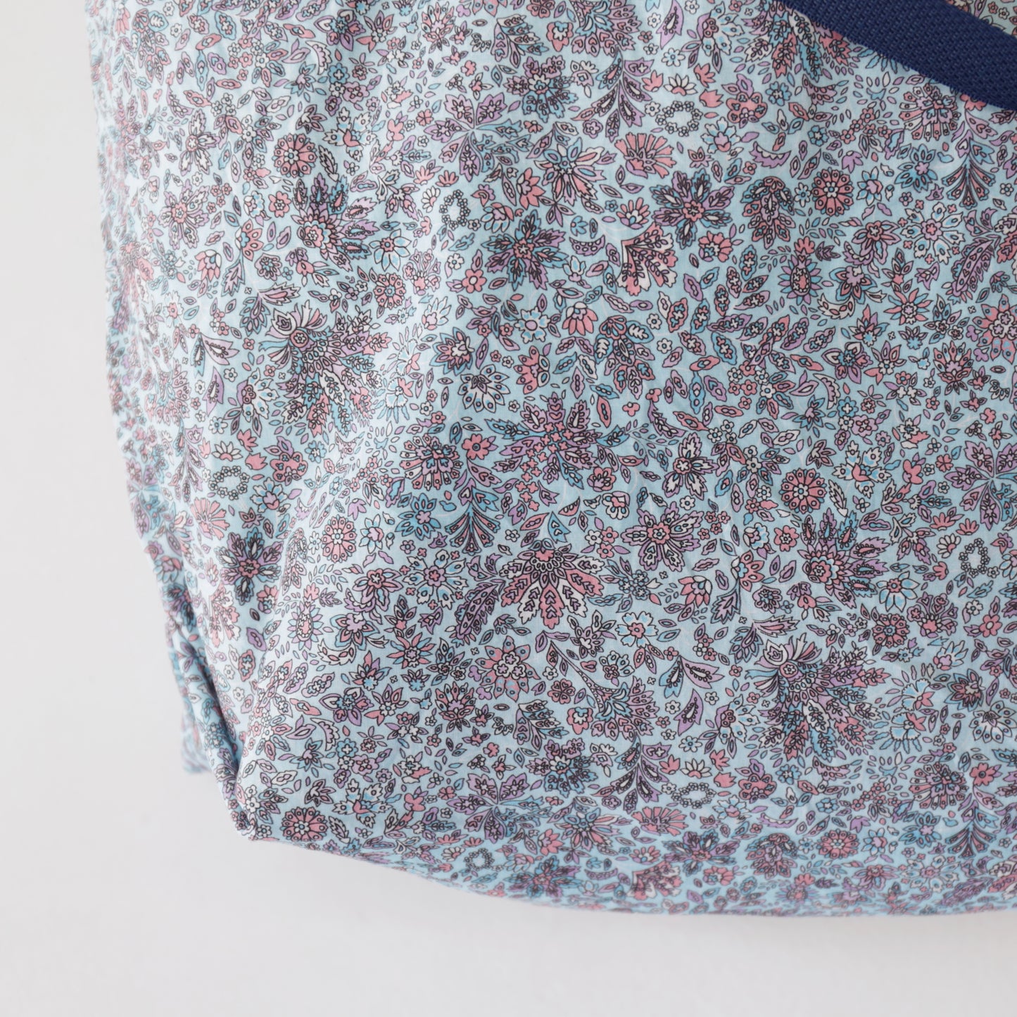 Carry All Tote - Floral Print Denim ｜Indigo