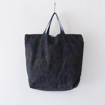 Carry All Tote - Floral Print Denim ｜Indigo