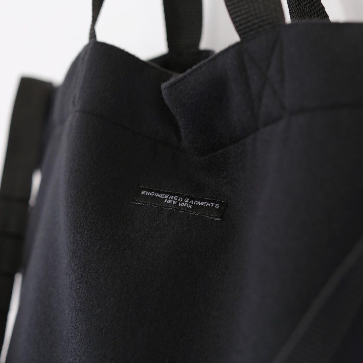 Carry All Tote - Polyester Fake Melton ｜Black