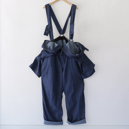 Coverall Suit - 6.5oz Denim｜Indigo