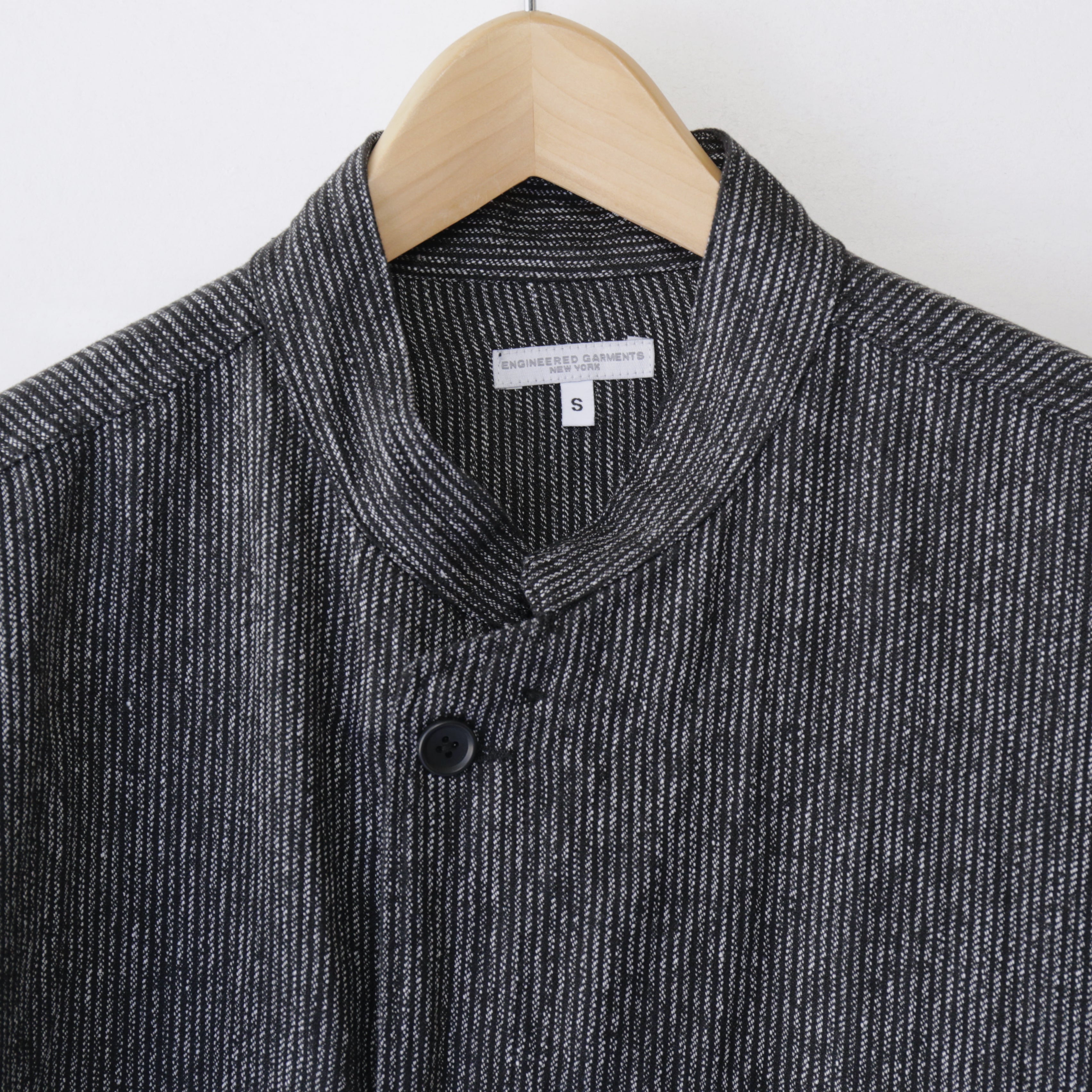 Dayton shirt - Linen stripe｜Black/Grey – everly