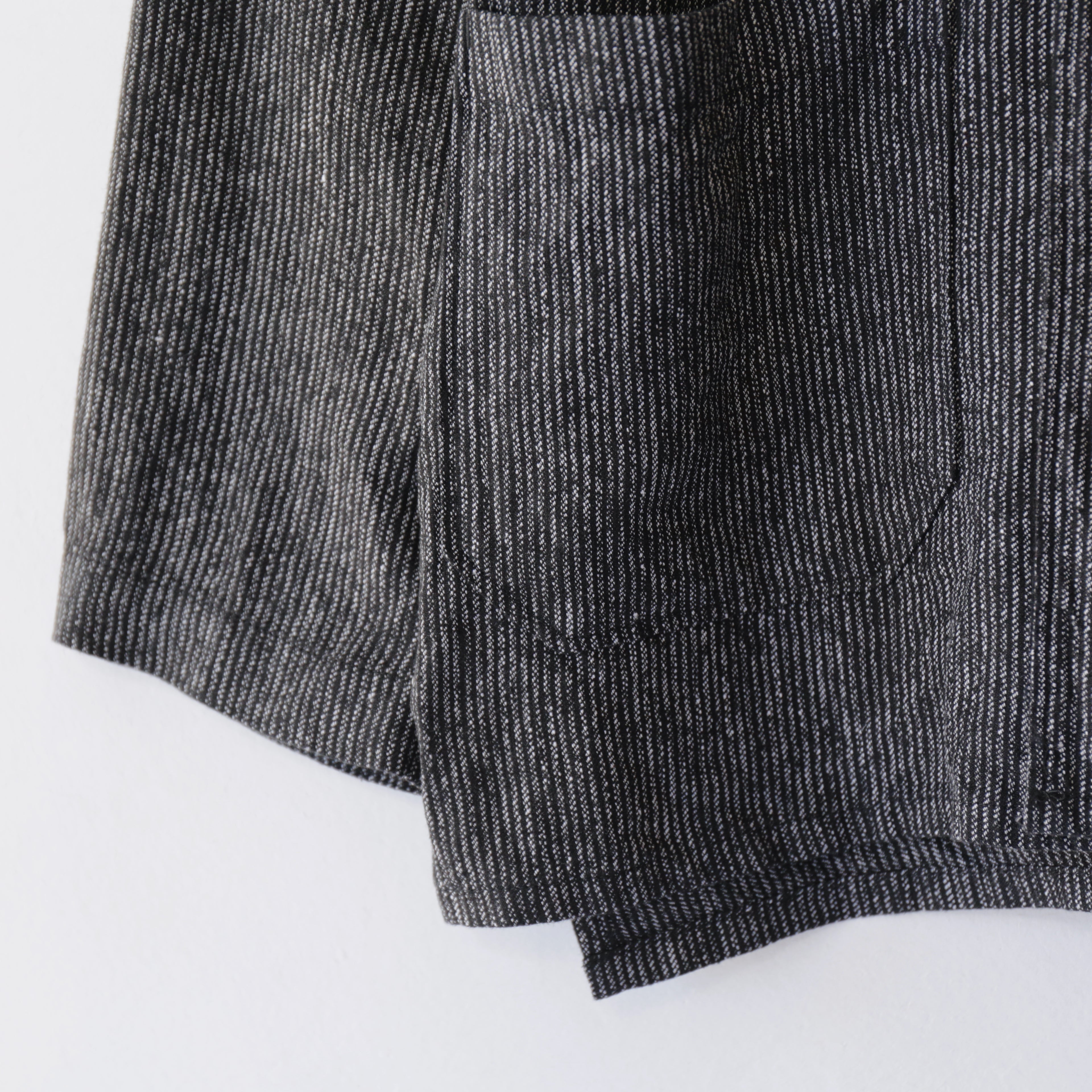 Dayton shirt - Linen stripe｜Black/Grey – everly