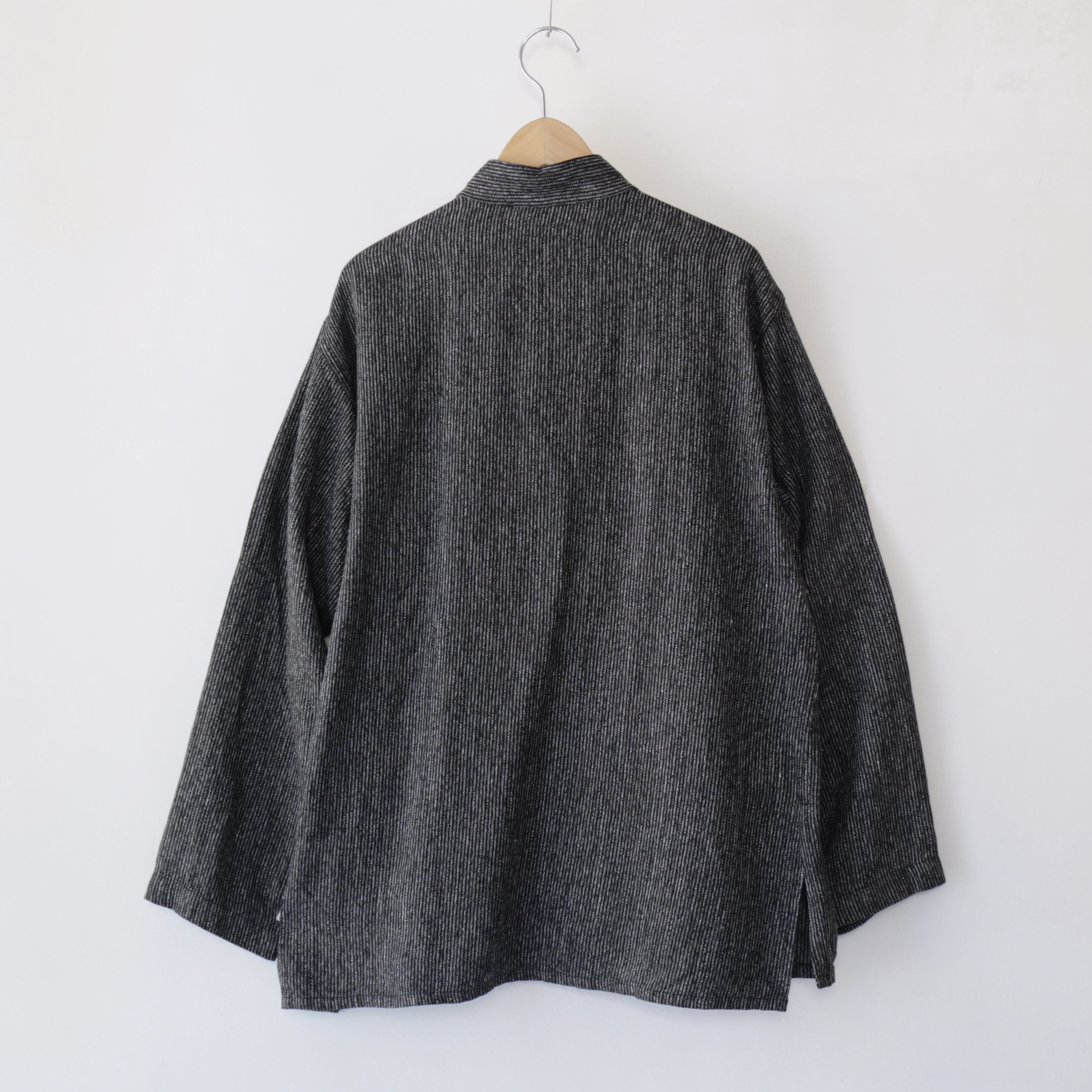 ジャケット・アウター Dayton shirt - Linen stripe Dayton shirt - Linen stripe｜Black/Grey – everly