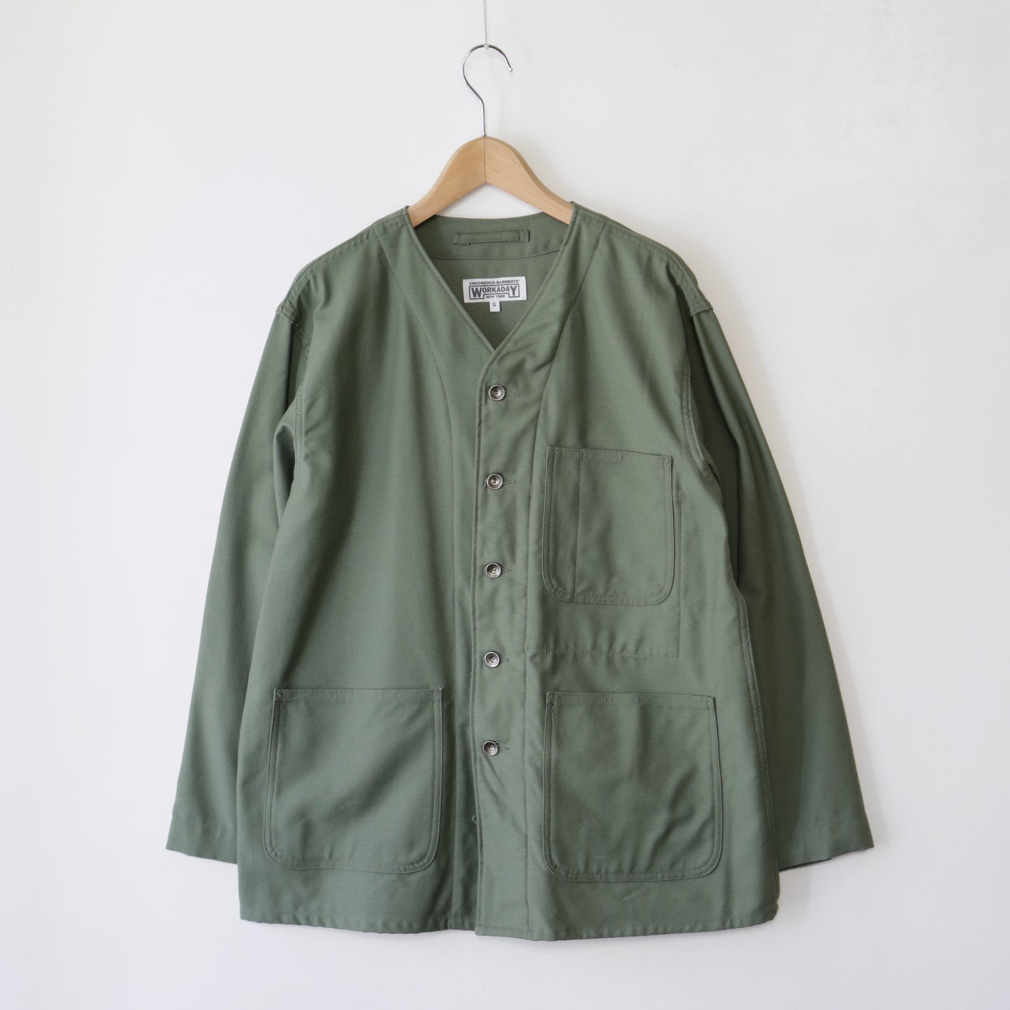 Engineer Jacket - Cotton reversed sateen｜Olive