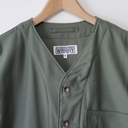 Engineer Jacket - Cotton reversed sateen｜Olive