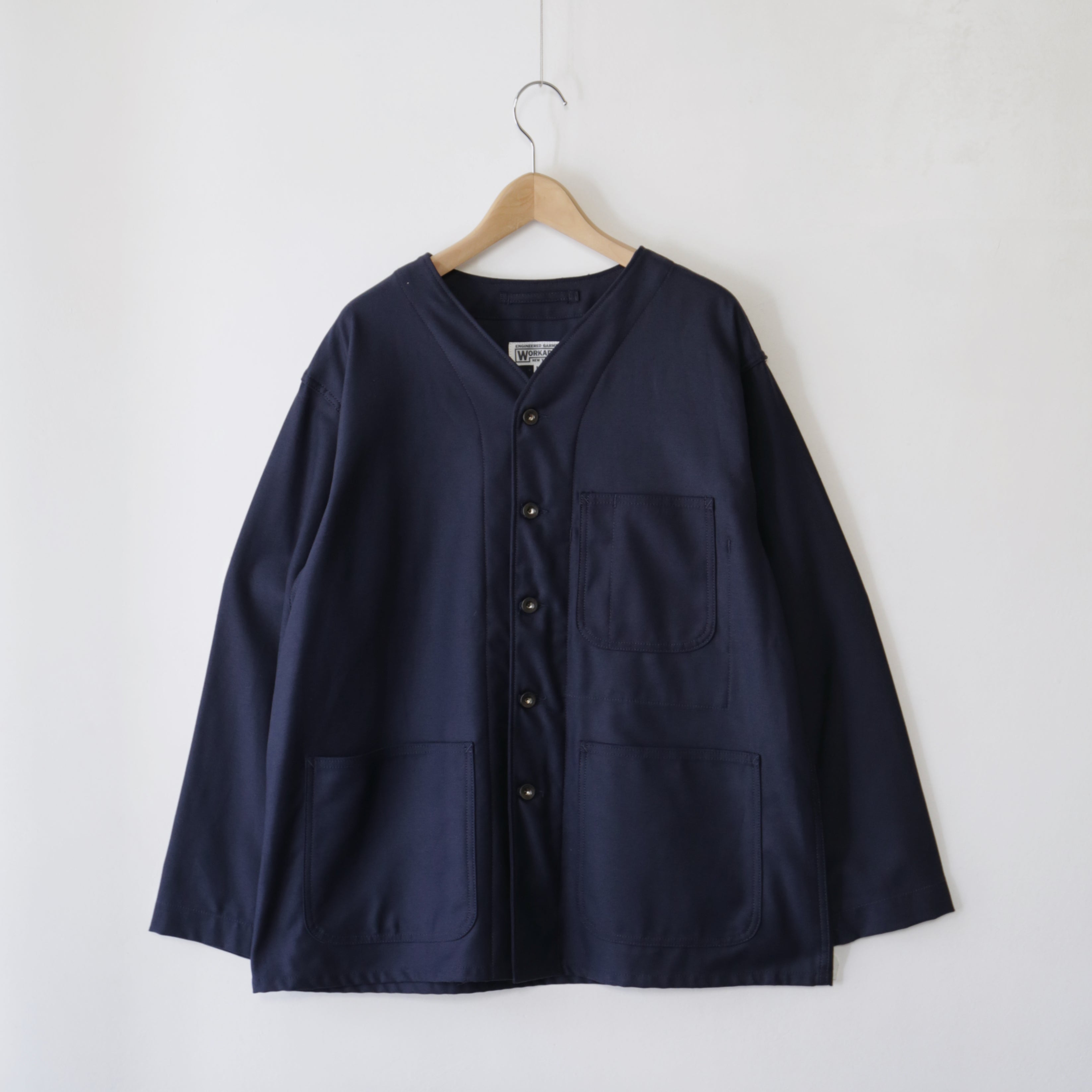 Engineer Jacket - Cotton reversed sateen|Dk.Navy – everly