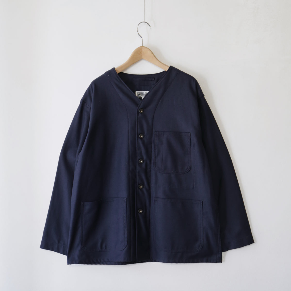 Engineer Jacket - Cotton reversed sateen｜Dk.Navy – everly