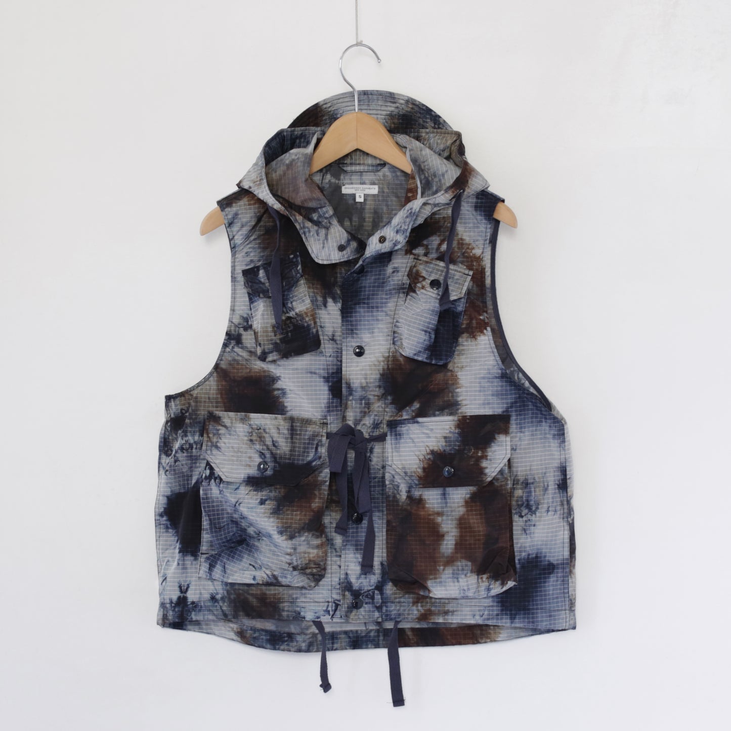 Field Vest - Nylon Tiedye Print Ripstop｜Navy