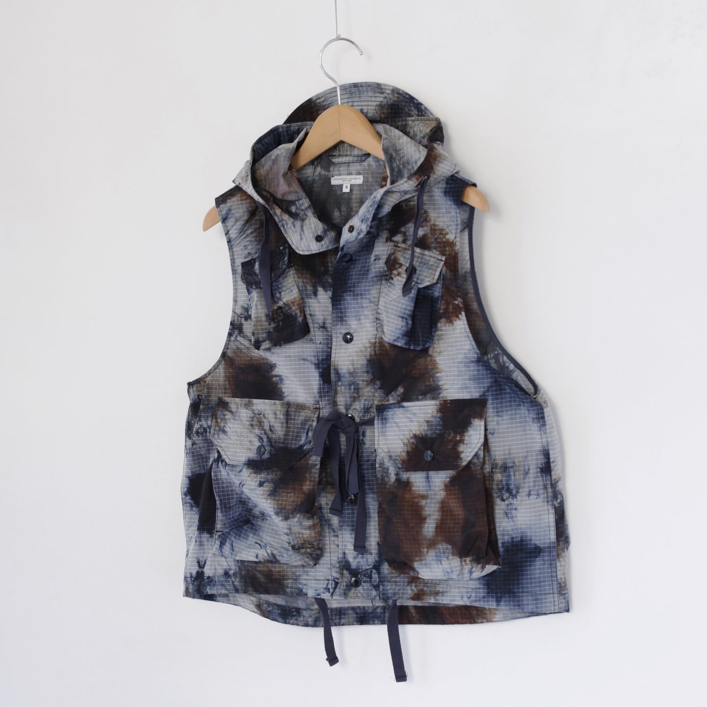 Field Vest - Nylon Tiedye Print Ripstop｜Navy