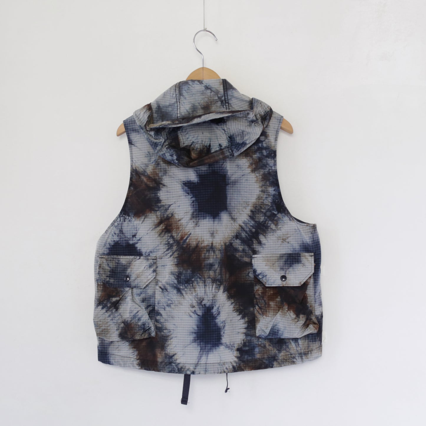 Field Vest - Nylon Tiedye Print Ripstop｜Navy