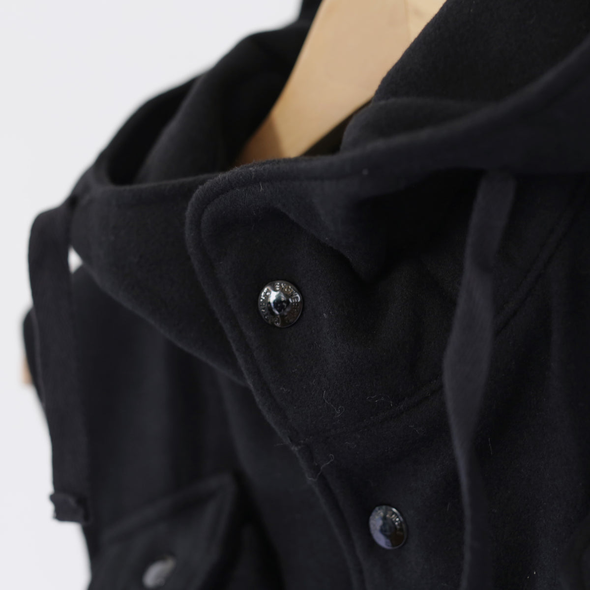 Field Vest - Polyester Fake Melton｜Black