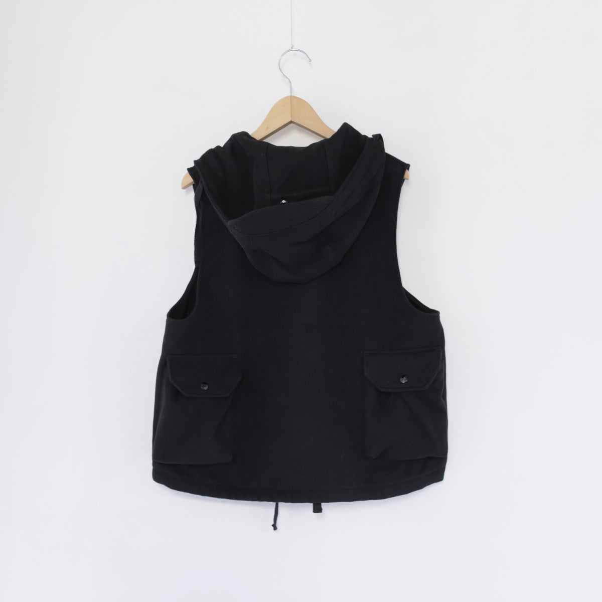 Field Vest - Polyester Fake Melton｜Black