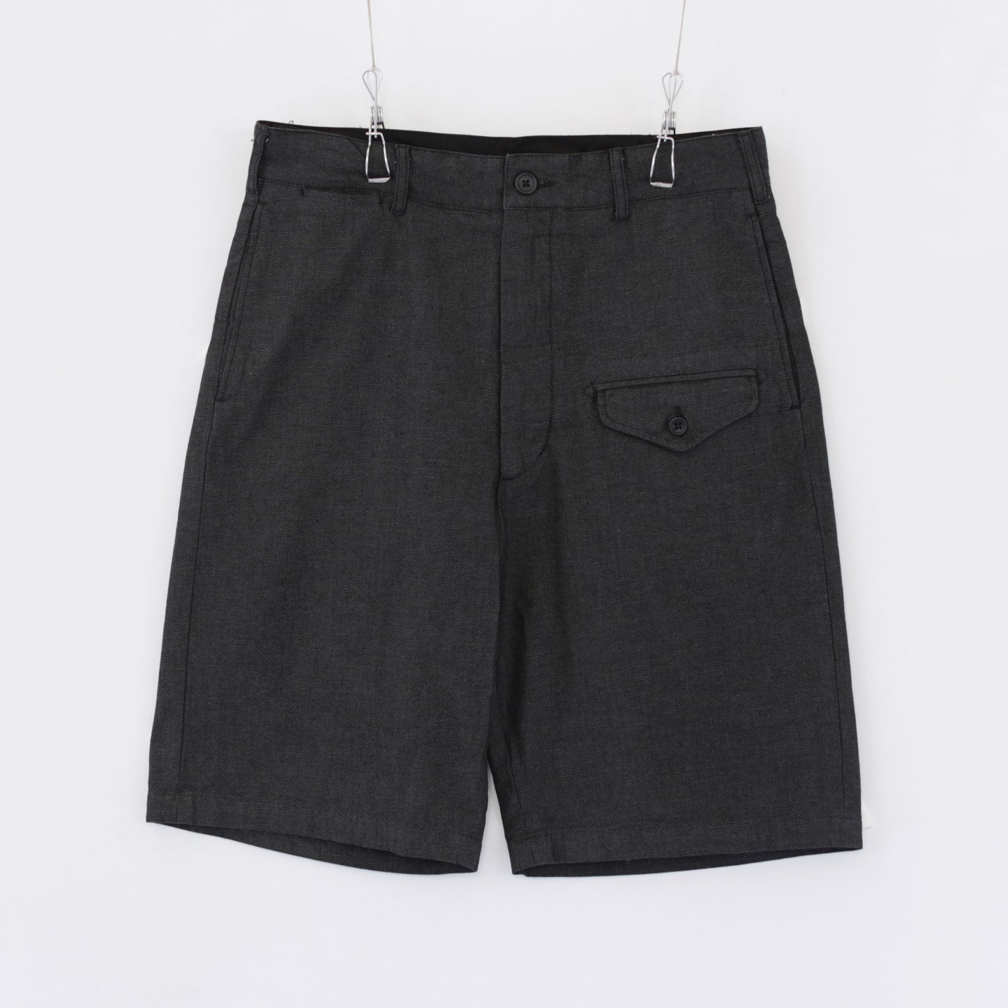 Ghurka Shorts - Cotton Heavy Oxford｜Charcoal