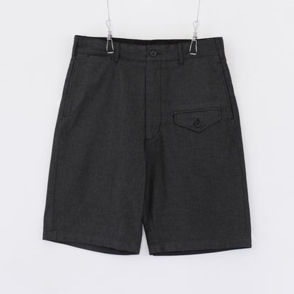 Ghurka Shorts - Cotton Heavy Oxford｜Charcoal
