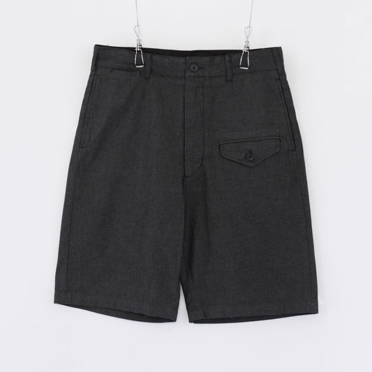 Ghurka Shorts - Cotton Heavy Oxford｜Charcoal