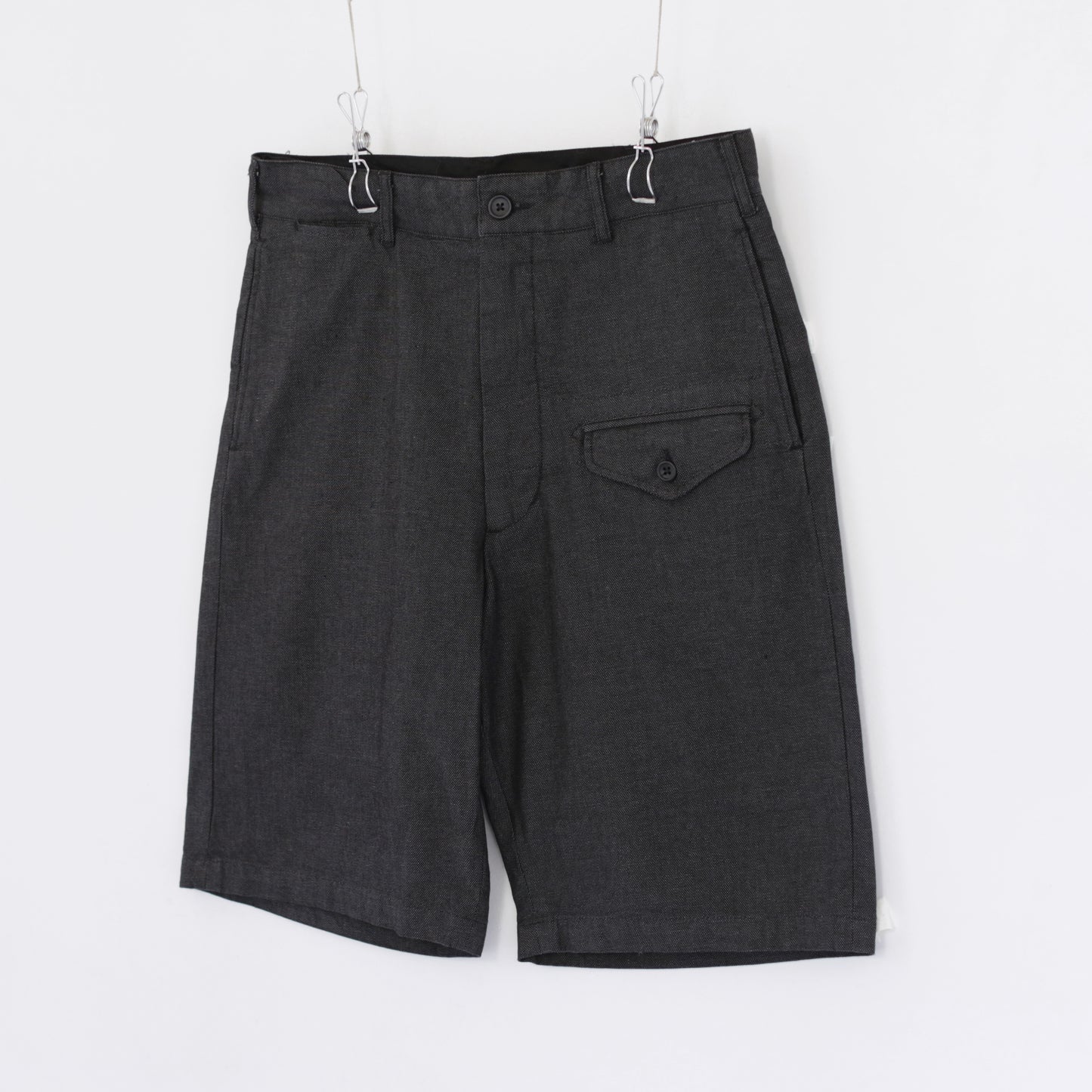 Ghurka Shorts - Cotton Heavy Oxford｜Charcoal