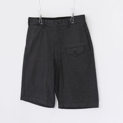 Ghurka Shorts - Cotton Heavy Oxford｜Charcoal