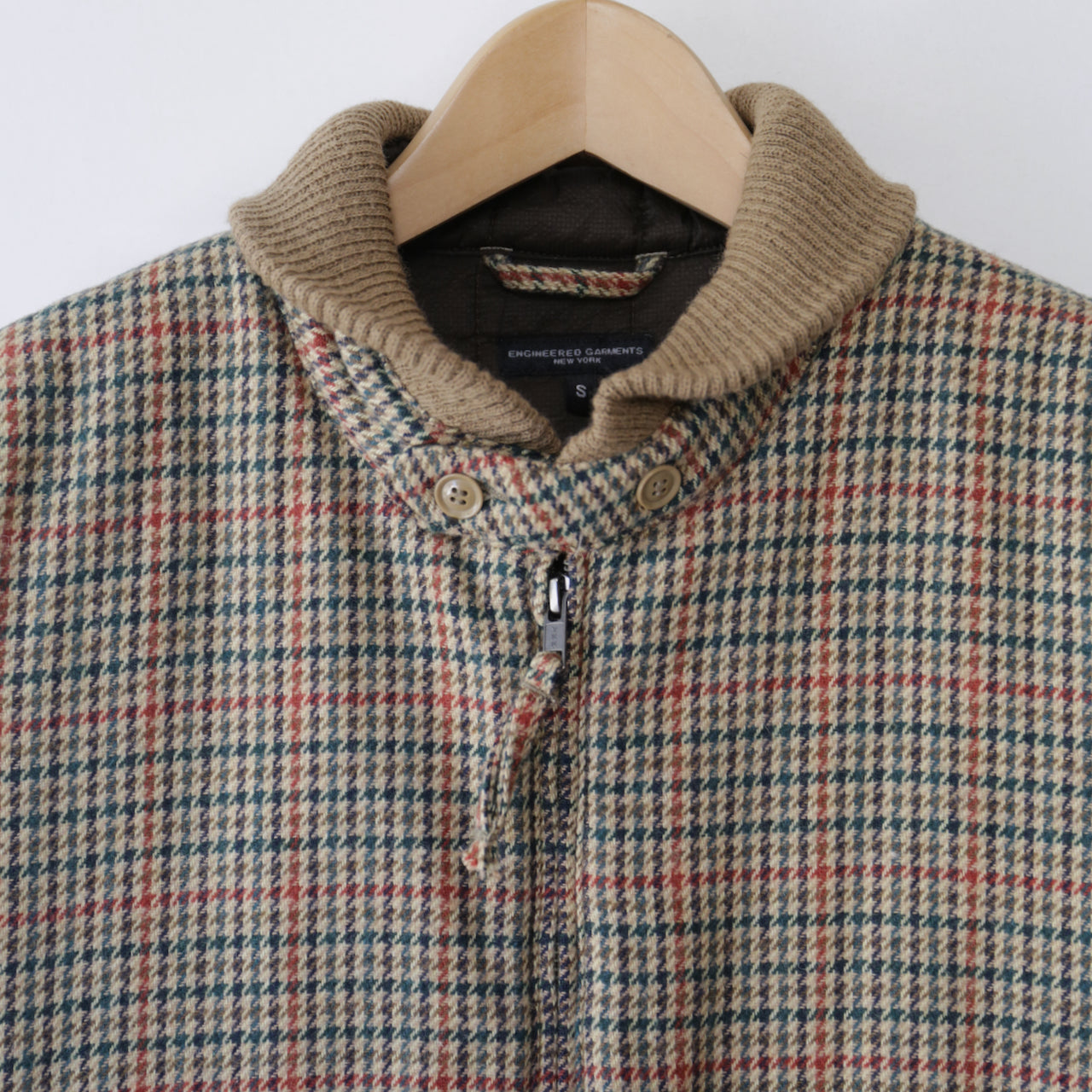 LL Vest - Acrylic Wool Gunclub Check｜Khaki – everly