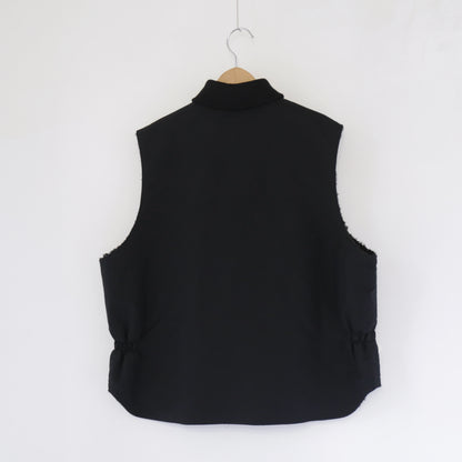 LL Vest - Cotton Double Cloth｜Black