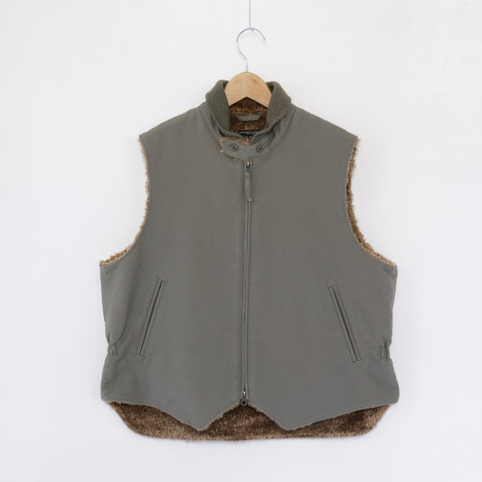 LL Vest - Cotton Double Cloth｜Olive
