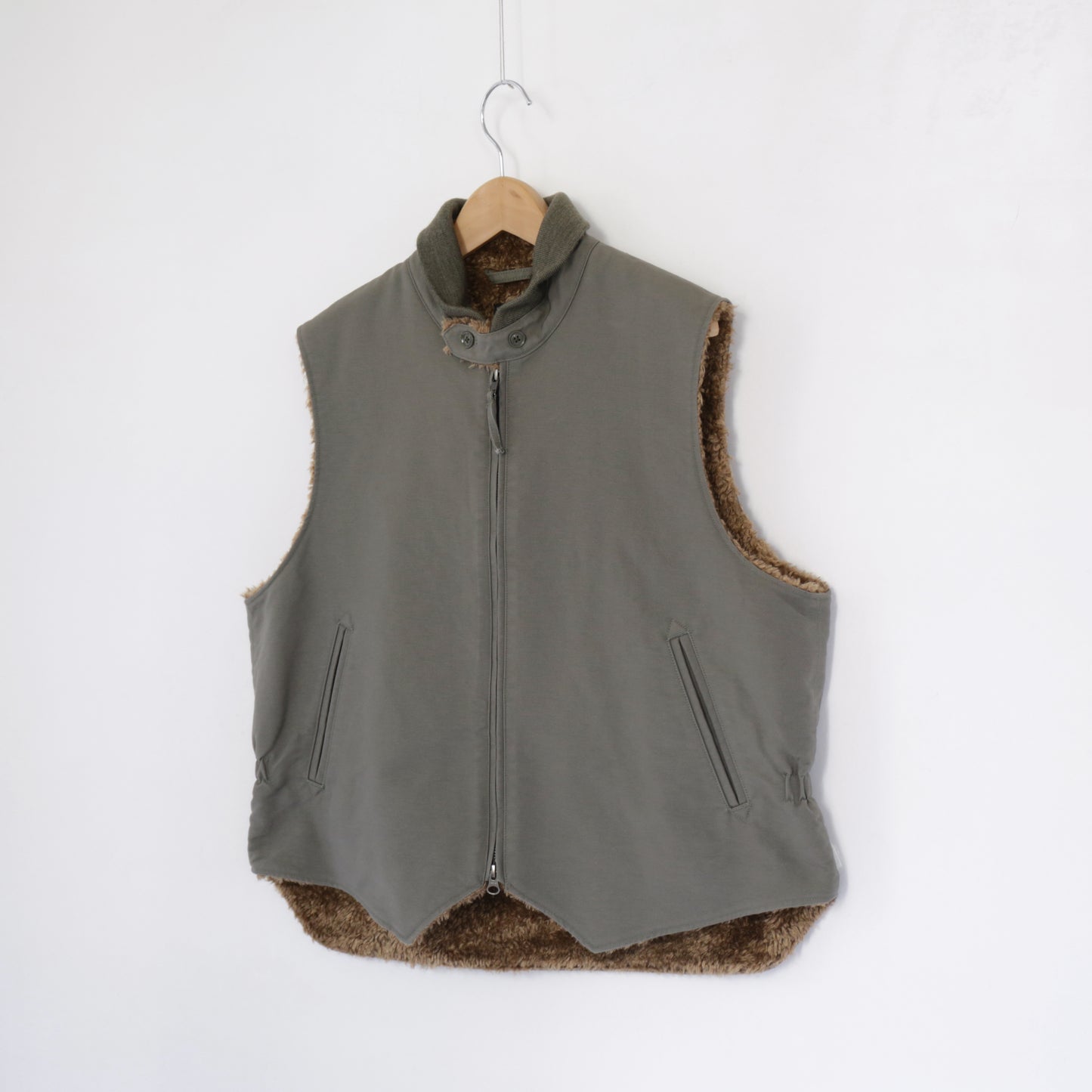LL Vest - Cotton Double Cloth｜Olive