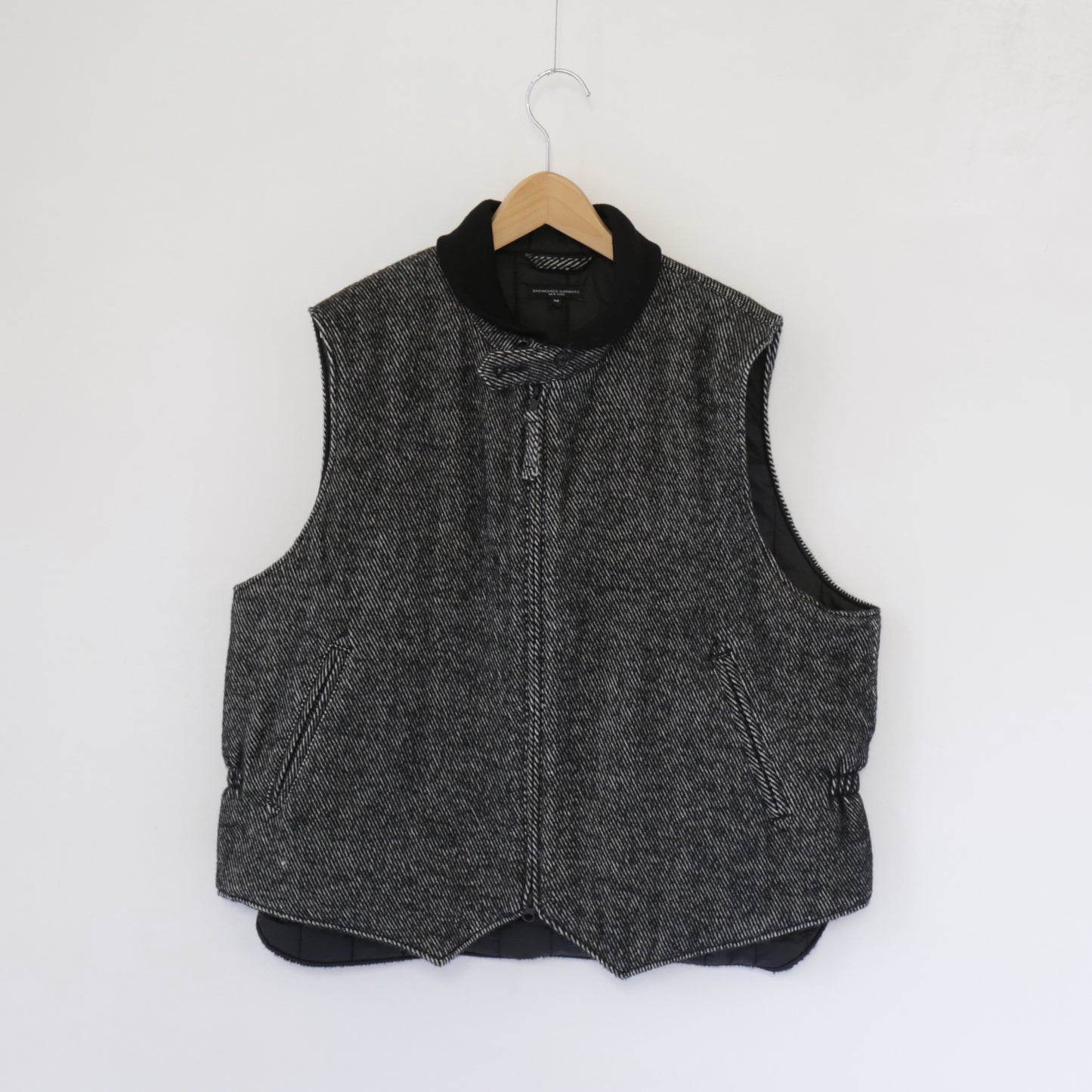 LL Vest - Wool Shaggy Twill｜Black