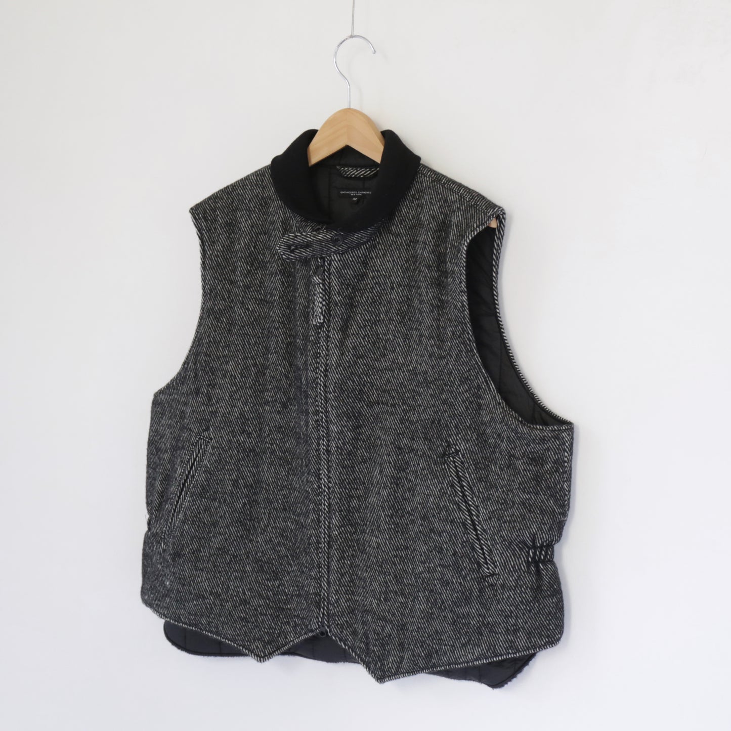 LL Vest - Wool Shaggy Twill｜Black