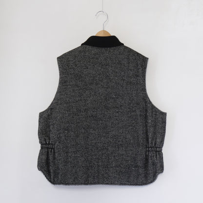 LL Vest - Wool Shaggy Twill｜Black