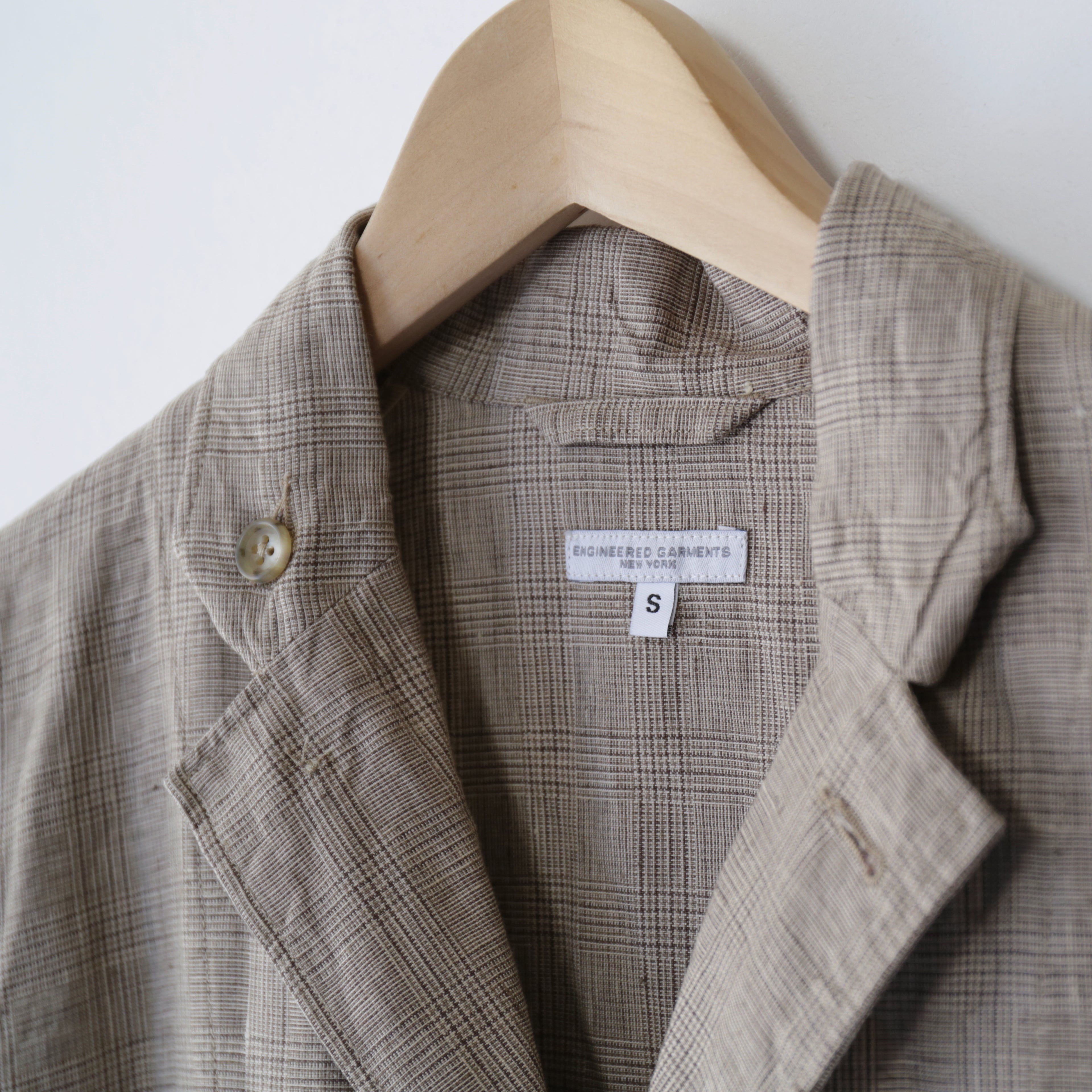 Loiter Jacket - Linen Glen Plaid ｜Beige