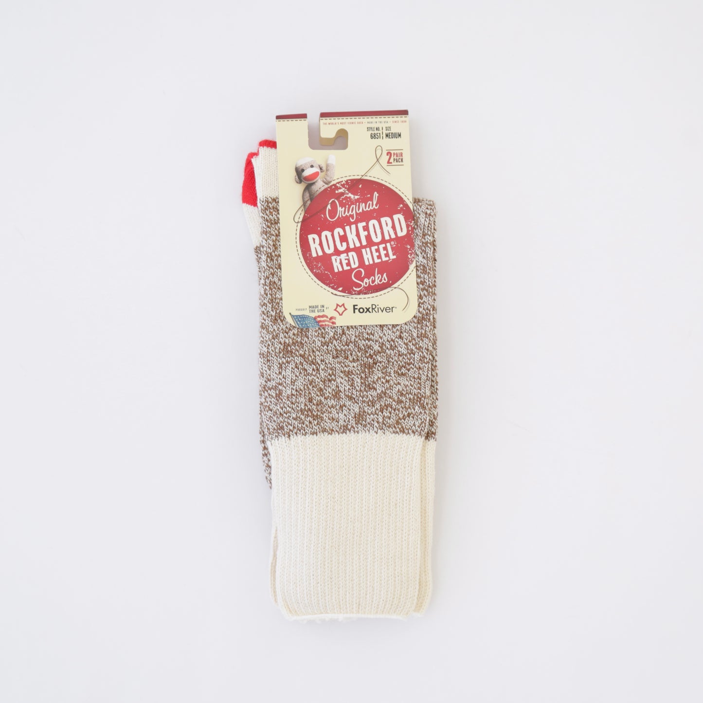 Red Heel Socks｜Brown