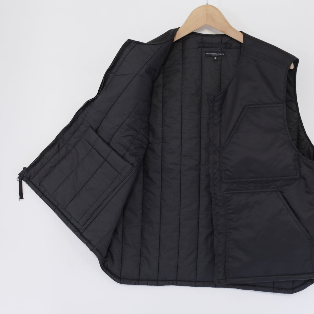 Over Vest - Flight Satin Nylon｜Black