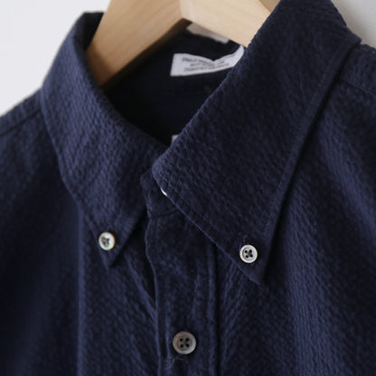 Popover BD Shirt - Tone&Tone Seersucker｜Dk.Navy