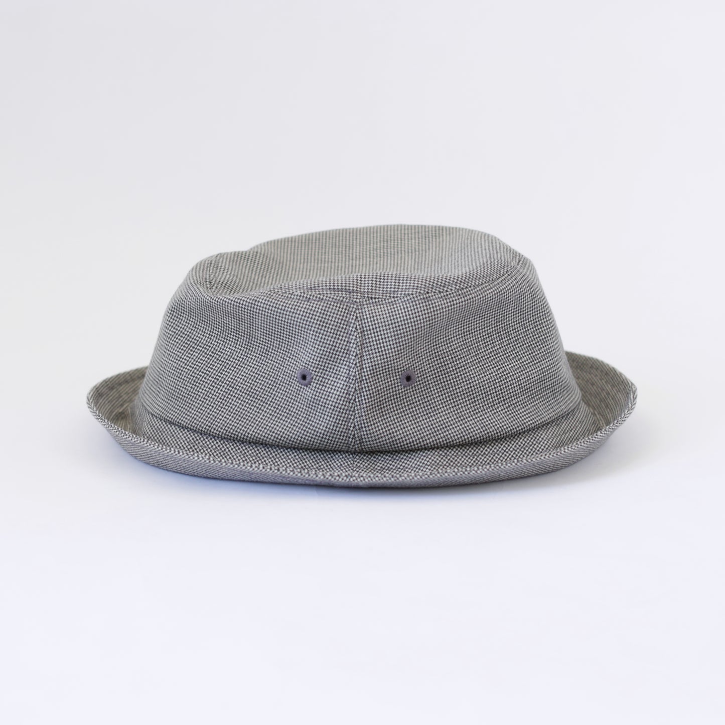 Porkpie Hat - Micro Houndstooth Tropical Wool｜Grey