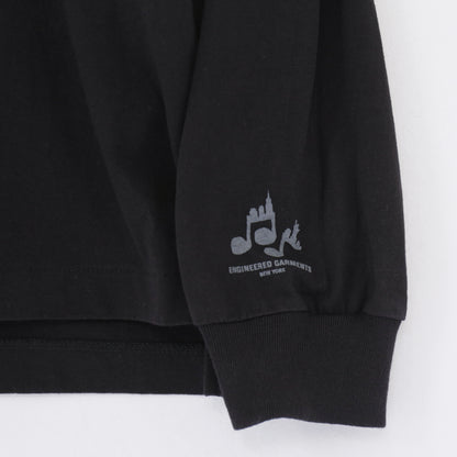 Printed Cross Crewneck L/S T - NY｜Black